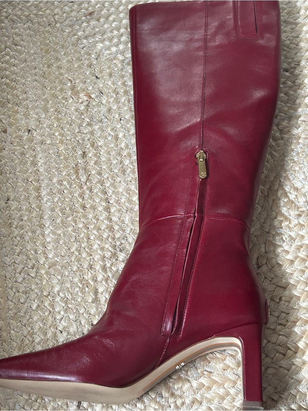 Sam Edelman Tall Leather Burgundy Boot - Picture 8 of 13